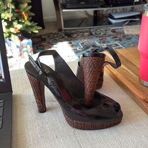 Stuart Weitzman Platform Brown Heels